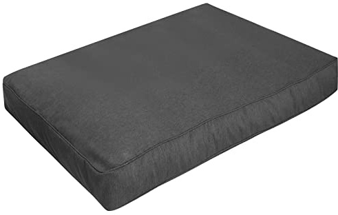 Herlag Palettenkissen Valeria Sitzkissen 120x80x20cm | Loungekissen Waschbarer Bezug | Palettenauflage Öko Tex 100 Zertifiziert | Kissen für Palettengestelle mit Mehrkammer-System | Anthrazit