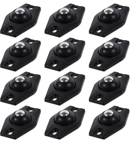 ALI2 12 Stück Mini-Rollen, Rollen für Möbel, Lenkrollen, kleine Rollen für Möbel, selbstklebende Mini-Rollen für kleine Möbel