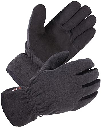 SKYDEER Winter Handschuhe mit Weichem Hirschleder Wildleder Thermische Polar Fleece, Warme 3M Thinsulate Isolierung (SD8661T)