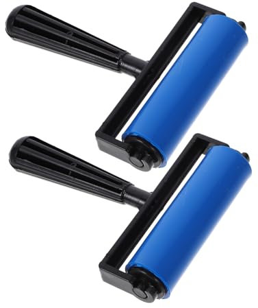 TOPPERFUN 2st Tintenroller Craft Brayer Roller Bastelwalzen Lackieren Von Presswerkzeugen Fingerfarbroller Zeichnungspinselwalze Brayer- Zum Basteln Plastik Kunstbedarf Kind Drucken