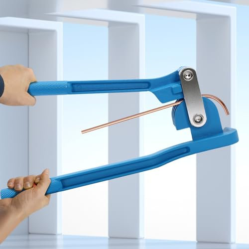 Bremsleitung Rohrbiegewerkzeug 180° 3 in 1 Rohrbiegegerät für 6/8/10mm Rohrbieger von Kupferrohren und Bremsleitungen,für Rohre aus Kupfer Aluminium und Weichem Metall Blau