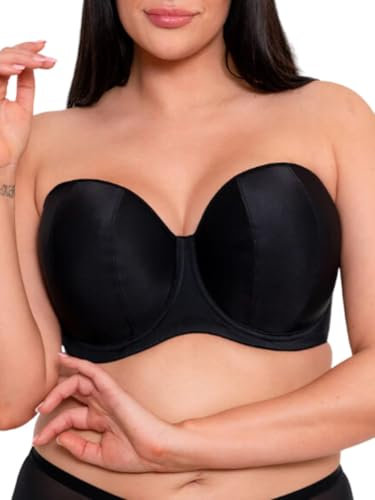 Curvy Kate Luxe Strapless Bra Jet Black 40H