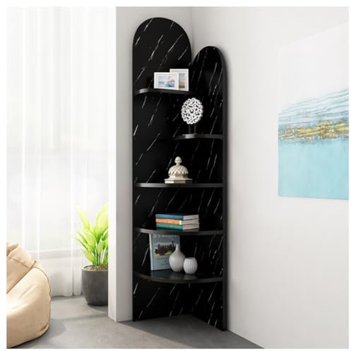 MDWZH Corner Bookcase Corner Shelf 5-Tier Corner Shelf Thickened Board Corner Bookcase Corner Bookshelf Corner Display Rack For Home Office Corner Shelves(E)