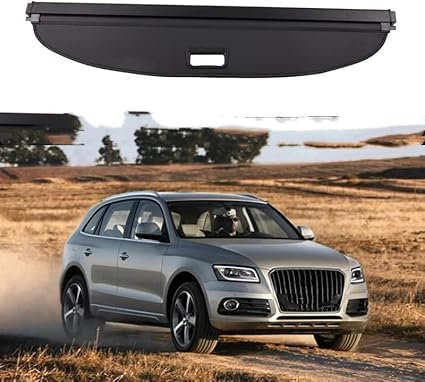 REAGAR Versenkbare Laderaumabdeckung für Audi Q5 2010 2019, hintere Gepäckablage Sicherheits Gepäckträgerabdeckung Tonneau-Abdeckung Sichtschutzabdeckung