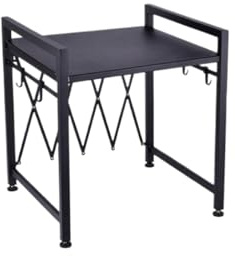 GAOJUNAN Meuble Micro Onde Support De Cuiseur À Riz, Support De Cuisine Rétractable for Four À Micro-Ondes, Support De Rangement Multifonctionnel Pliable Etagere Micro Ondes