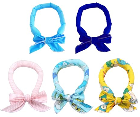 Qusinfc Set Of 5 Dog Collar Cooling Neck Wrap For Summertime Heat Reusable Supplies Ice Pet Cooling Collar