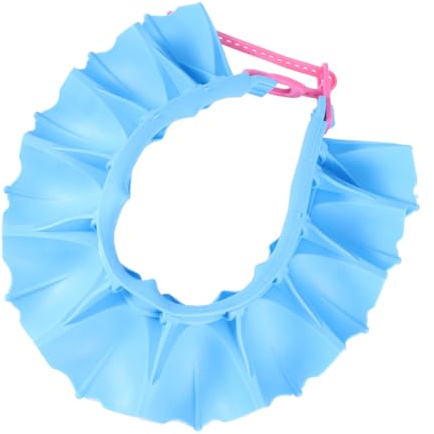 SUPVOX Adjustable Shower Cap Ear Protector for Hair Wash Hat with Drainage Slots Lightweight Blue Prevents Water and Shampoo Entering Eyes for Bath and Haircut