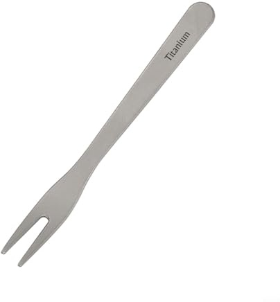 Besttoolifes Titan, Obstgabel, leichtes Taschenbesteck für Camping, Wandern, Picknick, Dessert, Gebäck, Vorspeisen, Käse, Pick, langlebig, rostfrei, hitzebeständig, für Geschirr (2)