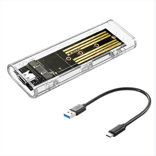 Lafeier M2 SSD Case M.2 NVME Enclosure Portatile USB3.1 Tipo-C Hard Disk Trasparente 5Gbps per PC