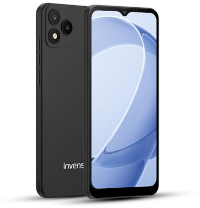 invens NOTE TK01 Mobile Phones Unlocked - 4GB RAM+32GB ROM/256GB, 4250mAh Battery, 6.6 Display, Android 12 Smartphone,16MP Camera,4G Dual SIM Android Phone, Face ID/3.5mm Headphone Jack(Deep Black)