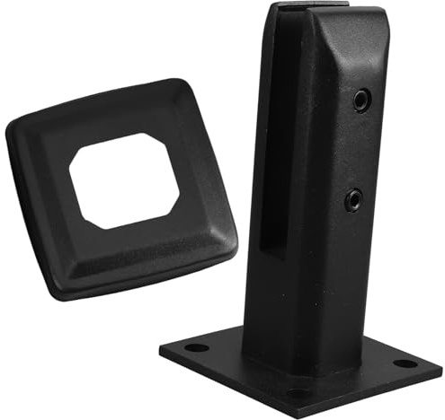Pince à Verre en Acier Inoxydable, Support de Garde-corps Noir | Fixation pour Verre, Serrage Modéré et Maintien Sûr, Usage Bricolage et Autres Emplacements