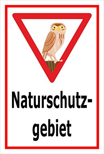 Melis-Folienwerkstatt Schild Naturschutz-Gebiet - 30x20cm - Bohrlöcher - 3mm Aluverbund – 20 VAR S00359-015-B