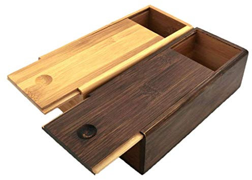 Tubayia 2 Stück Holz Brillenetuis Sonnenbrillen Brillen Etuis Aufbewahrungsbox für Kosmetik Lippenstift