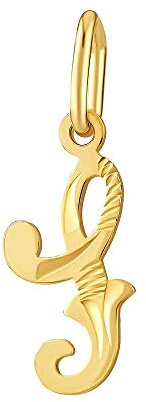 SILVEGO Unisex Anhänger Buchstabe S aus Gelbgold 14 Karat 585