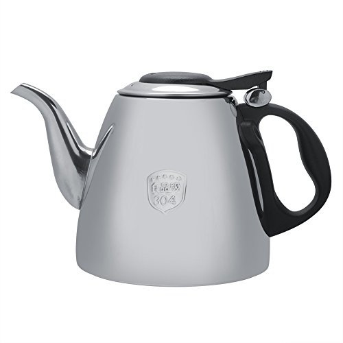 Bouilloire à café de cuisinière, pot d'eau à thé en acier inoxydable de 1,2 l/1,5 l avec poignée anti-brûlure pour cuisinière à induction(1.2L)