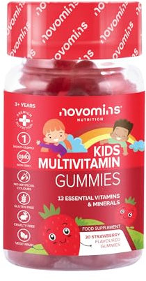 Gommes Multivitamines Enfants – Immunité & vitalité – 13 vitamines (A, C, D3) + zinc – 30 gommes – Novomins