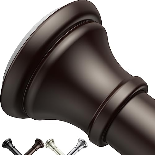Oil Rubbed Bronze Tension Shower Curtain Rod – Adjustable 18-79 Inches, Fits 20-78 Inch Spaces (Ideal for 72 Wide Bathrooms), Rust Resistance Adjustable Durable Spring No Drilling