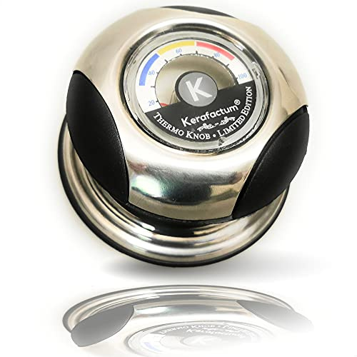 Kerafactum Ersatzgriff Austausch Deckelgriff mit Thermometer Thermo | Deckelknopf Ersatz Topf Griff Knauf Ersatzgriff für Topfdeckel | Universalgriff Topfdeckelgriff Töpfe und Pfannen Deckel 1 St.