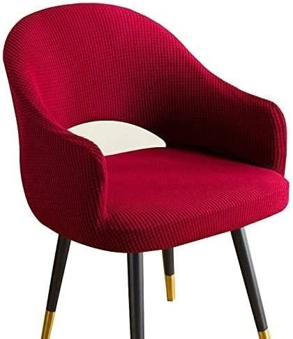 Küchenstühle Stuhlhussen-Bezüge 6er 4er Set Stuhlbezüge 6 Stück Grau, Mit Armlehne Büro Stuhlbezug MaisköRner Samt Sessel Schonbezug Stihle Sitzauflage,Fuir Esszimmer Hochzeit Party Hotel Bankett