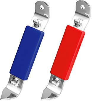 2pcs Magnetic Bottle Openers, Can Tapper Magnetic Can Opener Manual Bottle Punch Opener for Beer Bottles Cans Beverages (Red, Dark Blue)