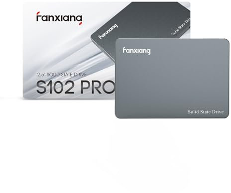 fanxiang SSD 2TB Unità a Stato Solido Interne SSD, 2.5 SSD SATA III 6Gb/s, Fino a 560MB/s, Scocca in Lega di Alluminio, Cache SLC 3D NAND TLC, Compatibile con Laptop e PC Desktop(S102 Pro)