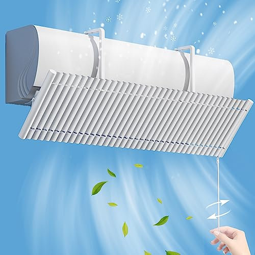 UEMUSI Deflettore Condizionatore Universale, Deviatore Aria Condizionatore Regolabile, Deflettore Aria Condizionata Metallo, para Aria Condizionatore per Casa e Ufficio