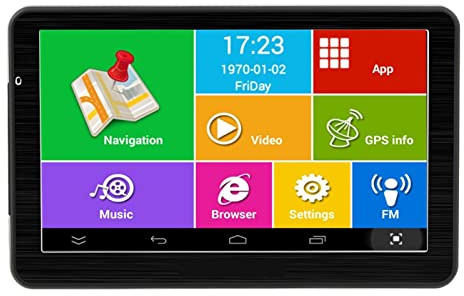 Navigatore GPS per camion 7 Pollice 1 6 GB. Navigatore auto GPS Navigazione Sat na. AV-IN. Telecamera posteriore WiFi Fm. Mappe gratuite del trasmettitore. ( Color : 1GB RAM 16GB , Size : Without Rea