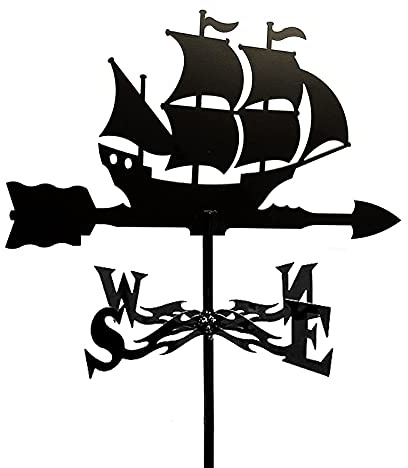 EICOFF Veleta de Viento Decorativa, Veleta de velero Creativa Retro Durable Indicador de dirección del Viento Veleta para Adornos al Aire Libre Decoración del césped del Patio Trasero