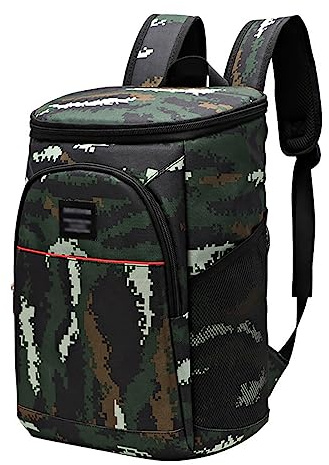 Mochila Térmica Aislada a Prueba de Fugas, Impermeable, de Gran Capacidad, 25 L, EVA, Portátil, Suave, de Doble Nivel, para Hombres Y Mujeres, para Trabajo, Almuerzo, Picnic, Pesca,(Camuflaje)