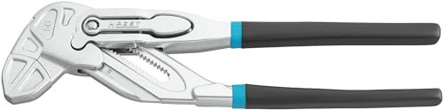 HAZET Zangenschlüssel 762-26, Länge 260 mm, Schnellverstellung mit Tipp-/Step-Hebelfunktion, 2,5 mm Rastabstand, 20 Rastpositionen, verchromte Zangenschenkel, ergonomische Haptik
