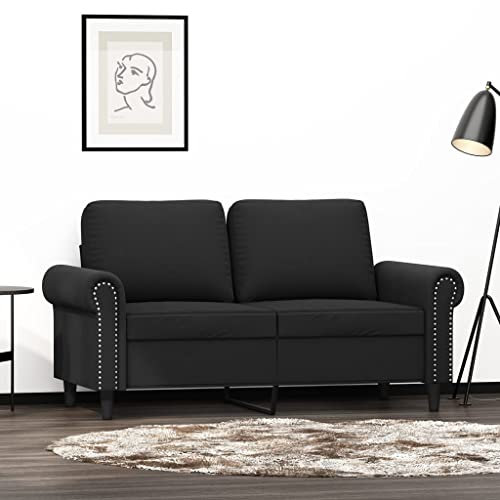 CIADAZ 2-Sitzer-Sofa Schwarz 120 cm Samt, Loungesofa, Sofas & Couches, Relaxsofa, Couch für Wohnzimmer - 359524