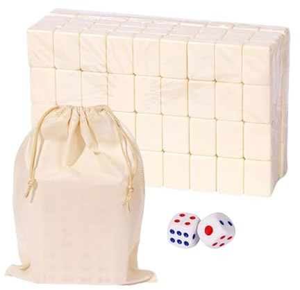 Set Mahjong - Gioco da Tavolo Cinese con 144 Tessere in Resina Melamminica, Ideale per Viaggi e Famiglia, Età 144+