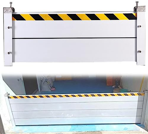 Generisch Hochwasserschutz-Kellerfenster, Hochwasserschutz aus Aluminiumlegierung, Gute Wasserdichtigkeit, Hochwasserschutz-Stoppbalkensystem für Garageneinfahrt, Tür, Straße,100x40cm