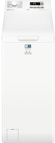 Electrolux EN6T5732NB – Lavadora Carga Superior Serie 600, Libre Instalación, 7 kg, Clase A, Sistema SensiCare, Función TimeSave, Inicio Diferido, Programa Higiene, Panel de control táctil