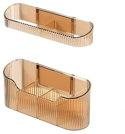 Fdit Umbrella Stand Holder, Wall Mounted, Space Saving Umbrella Storage Drain Rack, Easy Installation for Home Use, Accommodate Long and Folding Umbrellas (Amber)