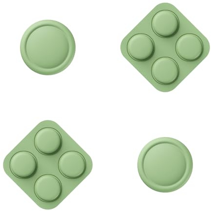 PlayVital Silicone Button Covers and Thumb Grip Set for Nintendo Switch 2, ABXY Directional Button Caps for Joycon 2 - Matcha Green