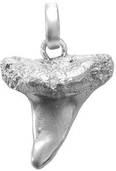 My Gold Damen & Herren Kettenanhänger Hai-Zahn Massiv Silber 925 Sterlingsilber MASSIV 22mm x 17mm Shark Silver A-06229-S911