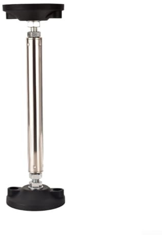 Barre de support de placard en acier inoxydable, support télescopique réglable en hauteur, tige de réglage rétractable positif et négatif avec écrou de verrouillage pour cuisine et salle de bain (30 à