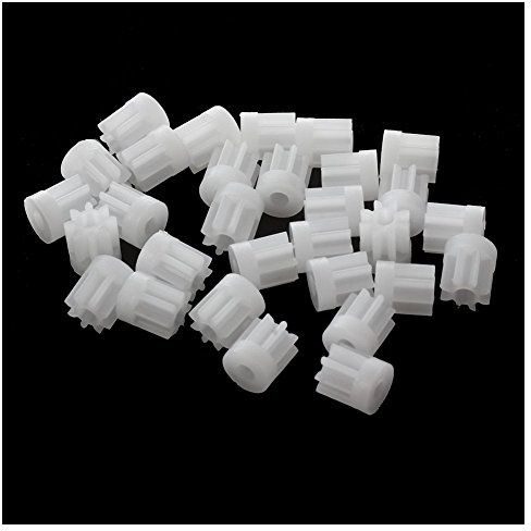 Aboiled 30 pezzi 0.5 8 ingranaggi ingranaggi in plastica per 2 mm giocattolo auto albero motore