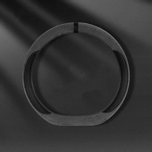 XCUNMMB Auto Lenkradbezug Lenkradschutz für Peugeot 208 2020-2024, Lenkradbezug Leder, Lenkradhülle für Sommer & Winter Autozubehör Innenraum, Charcoal Black Type D