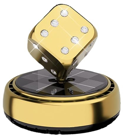 Diffuseur D'arômes Automobile - Désodorisant En Forme De Dé, Purificateur D'air Solaire, Désodorisant Pour Tableau Bord, Diffuseur Parfum Véhicule Avec Rotation Fluide | Dé Voiture, Camion, Berline, M