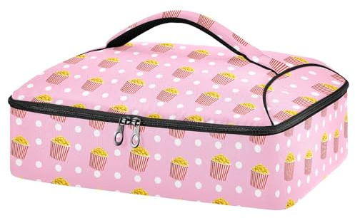 Nander Delicious French Fries Insulated Casserole Carrier for Hot or Cold Food （Fits 9x13 Baking Pan）,Insulated Tote Bag for Potluck Cookouts Parties Picnic, Lasagna Lugger