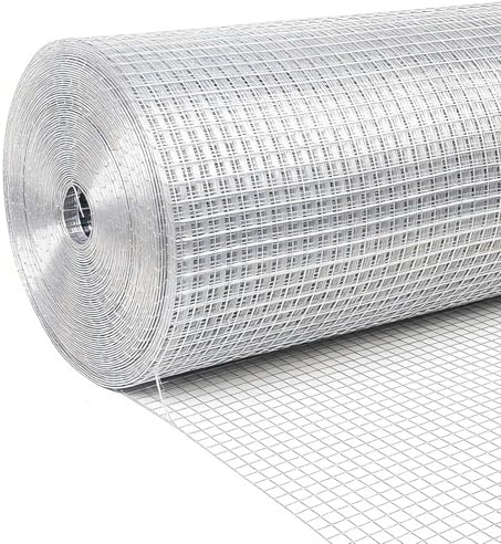 48in x 100ft Stainless Steel Hardware Cloth 1/4 Inch-23 Gauge,Galvanized Chicken Wire Mesh Heavy Duty,Welded Wire Mesh Roll for Garden Chicken Coop Deer Fence Poultry Netting (48in x 100ft-1/4 inch)