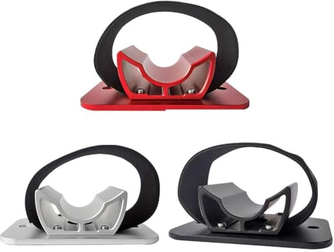 URPIZY Supporto per ruota posteriore in lega di alluminio con chiusura rapida in nylon per tetto auto, per mountain bike e ciclisti, 270 g, set in rosso/nero/argento