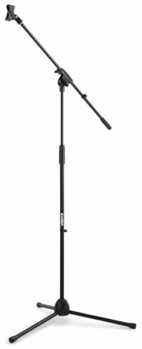Vonyx MS10 Mikrofonständer mit Galgen 2er-Set – Höhenverstellbar, klappbares Dreibein, Galgenlänge einstellbar, für Gesang, Podcast, Bühne und Studio – Schwarz
