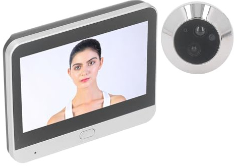 Karlak Telecamera Spioncino Wireless Spioncino Digitale per Porte Telecamera per Occhielli 1080P WiFi Citofono PIR Rilevamento Movimento Notturno con Monitor LCD a Colori TFT da 4,3
