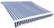 vidaXL Toit d'Auvent, Store Banne, Toit de Rechange, Voile d'Ombrage Jardin Terrass Balcon, Toile Bleu et Blanc 3 x 2,5 m (Cadre Non Inclus)