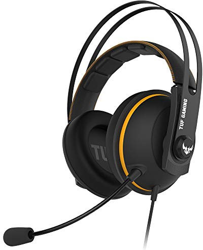 Asus TUF Gaming H7 Core Cuffie su PC e PS4, Driver Essence, Camera Airtight, Robusta Fascia in Acciaio, Colore Giallo