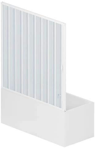 ROLLPLAST PINTO Box Vasca a Soffietto Modello Liberté, Un Lato con Anta Unica ad Apertura Laterale, Cabina Doccia Salvaspazio in PVC Colore Bianco Made in Italy, arredo bagno, 160 cm