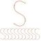 Relaxdays 10031382_553 Haken, 12er Set, Metall, Küche, Bad, Garderobe, stabil, multifunktional, S-Form HxB: 12,5 x 6 cm, Kupfer